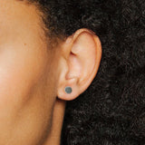 Circle Studs in Sterling Silver