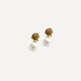 Marcel Pearl Studs in Gold