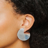 Mira Art Deco Studs in Silver