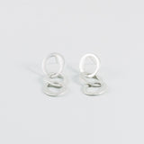 Oval Chain Earrings in Sterling Silver