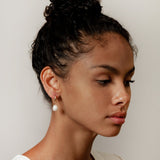Small Pearl Hoops in Gold