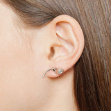 Rose Earrings in Sterling Silver
